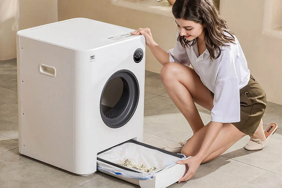 automatic self cleaning cat litter box