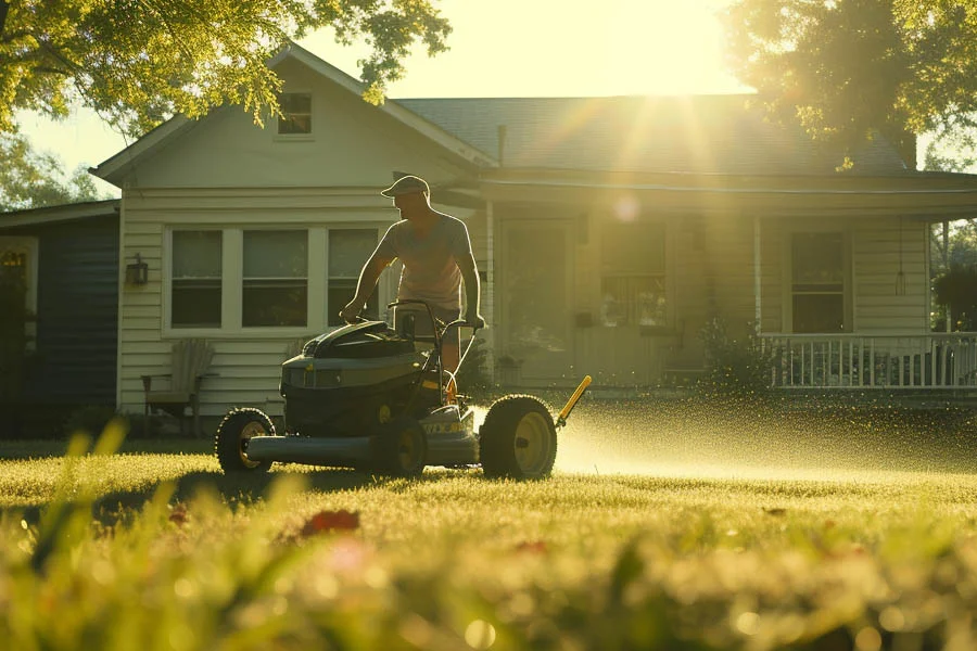 self powered lawn mowers